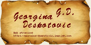 Georgina Despotović vizit kartica